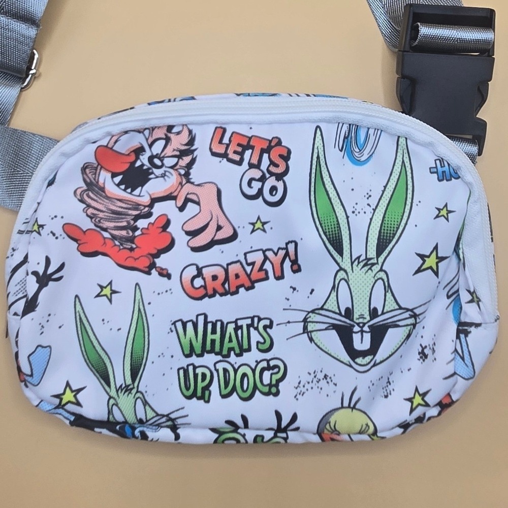 Looney Tunes Waist Crossbody Bag Unisex Bugs Bunny Comic Print One Size